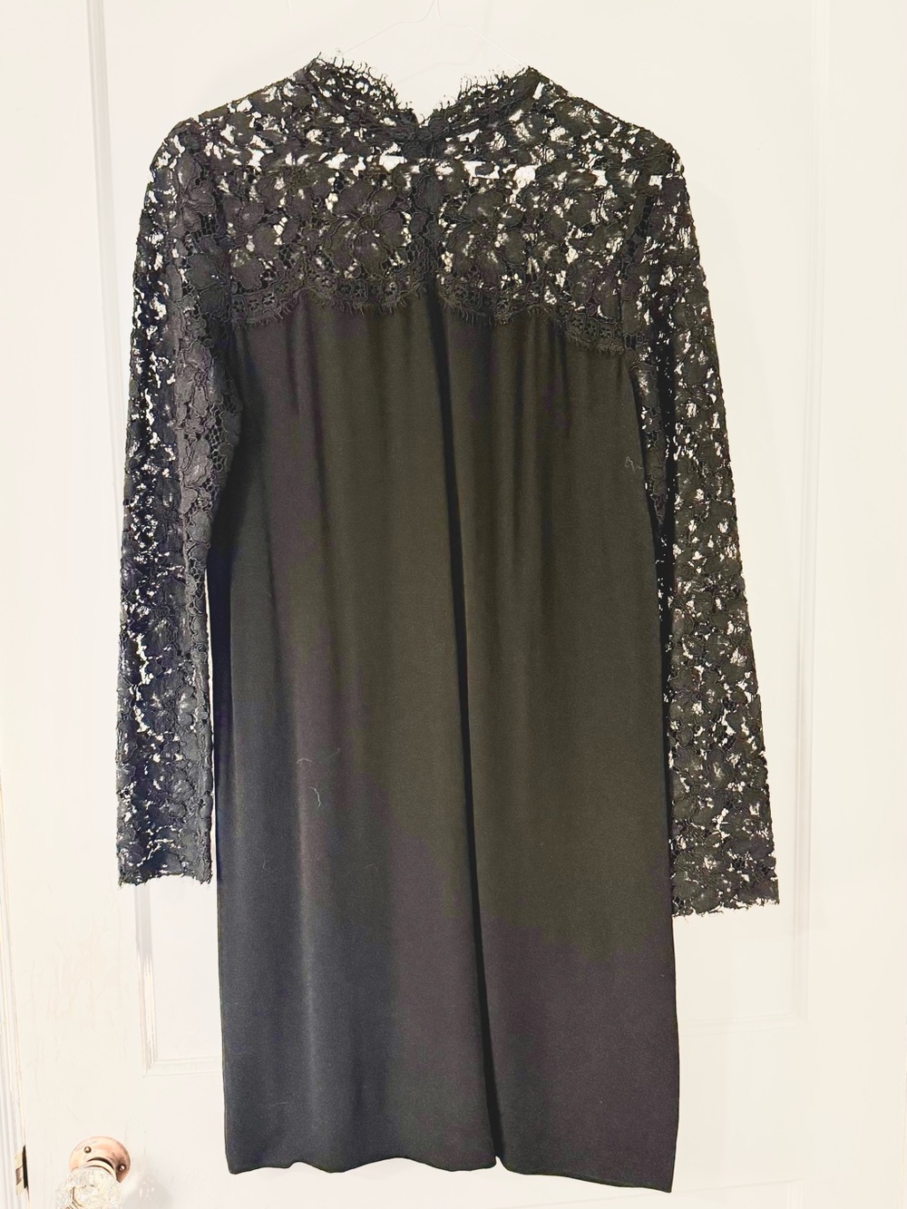Sandro Black Lace Detail Dress
